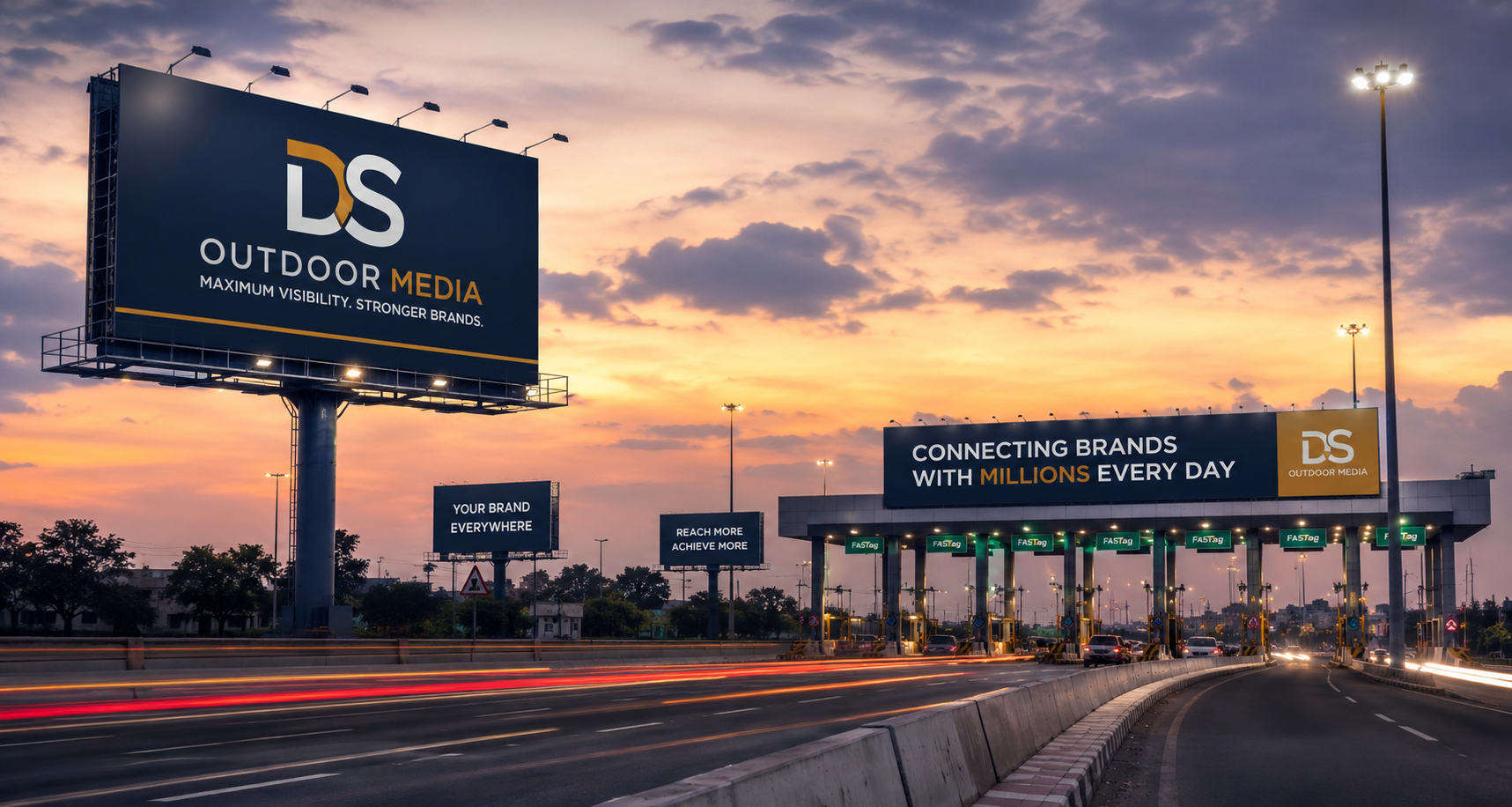 Toll plaza outdoor advertising